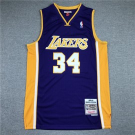 Camiseta Shaquille O'Neal #34 Los Angeles Lakers Retro Púrpura