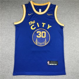 Camiseta Stephen Curry #30 Golden State Warriors Azul Icon Edition