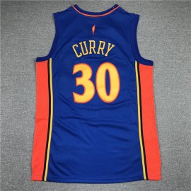 Camiseta Stephen Curry #30 Golden State Warriors Retro Azul Camiseta Stephen Curry #30 Golden State Warriors Retro Azul