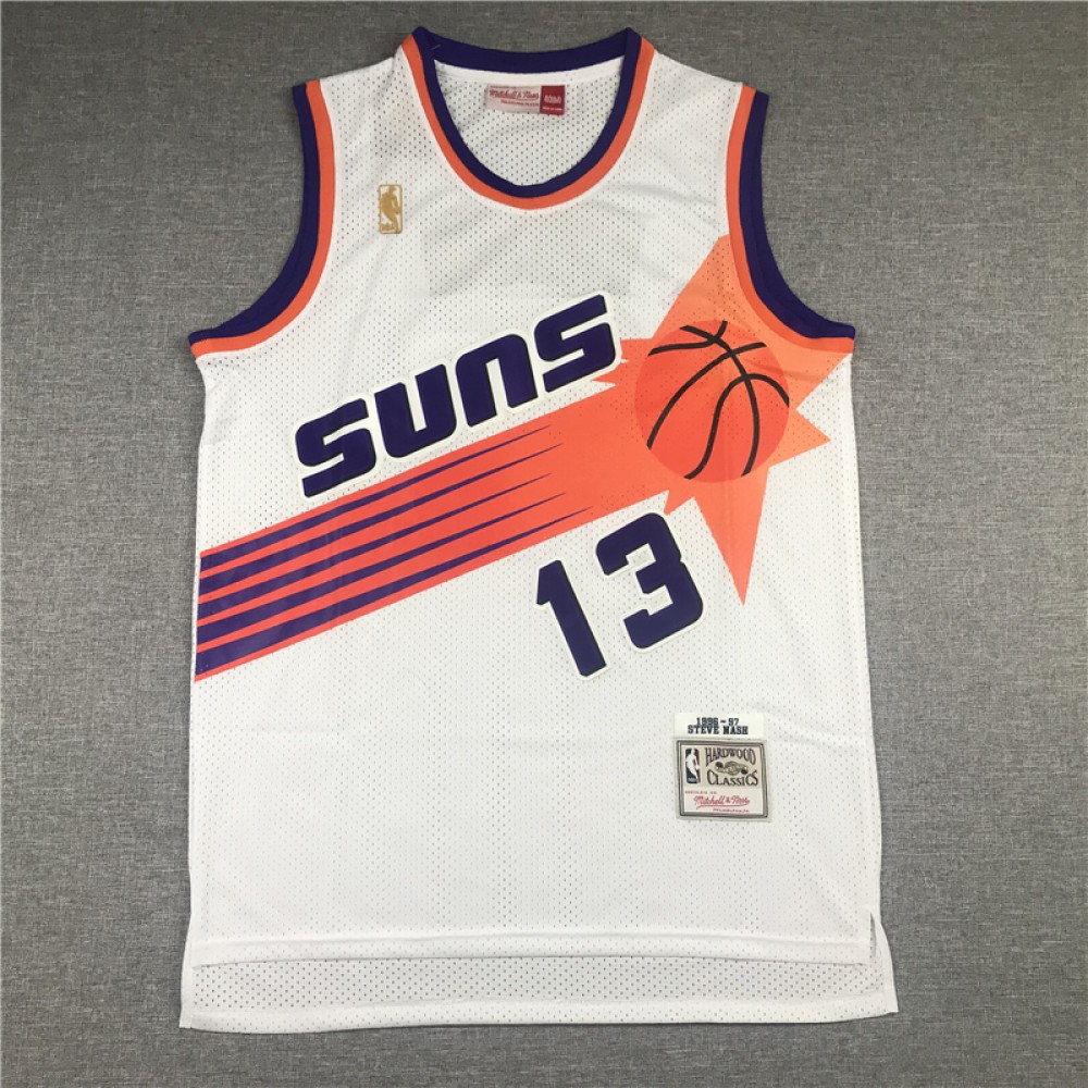 Camiseta Steve Nash #13 Phoenix Suns Blanco Etiqueta de Oro Camiseta Steve Nash #13 Phoenix Suns Blanco Etiqueta de Oro