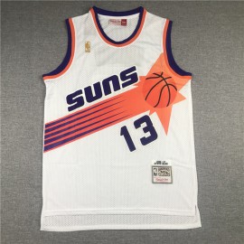 Camiseta Steve Nash #13 Phoenix Suns Blanco Etiqueta de Oro