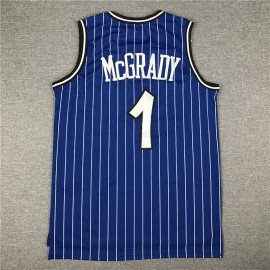 Camiseta Tracy McGrady #1 Orlando Magic Raya Azul Blanco Icon Clásico 