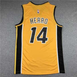 Camiseta Tyler Herro #14 Miami Heat Amarillo Earned Edition Camiseta Tyler Herro #14 Miami Heat Amarillo Earned Edition