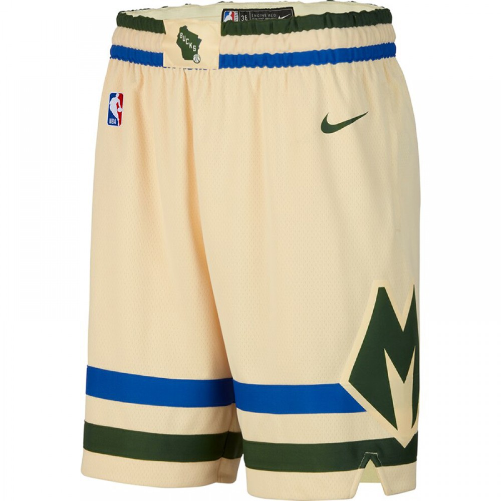 Pantalon Corto 19/20 Milwaukee Bucks Beige City Edition