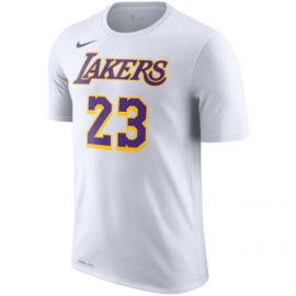 Camiseta LeBron James #23 Los Angeles Lakers Blanco