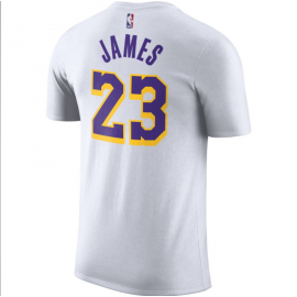 Camiseta LeBron James #23 Los Angeles Lakers Blanco Camiseta LeBron James #23 Los Angeles Lakers Blanco