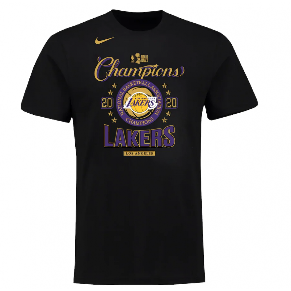Camiseta Los Angeles Lakers NBA Champions Locker Room Negro